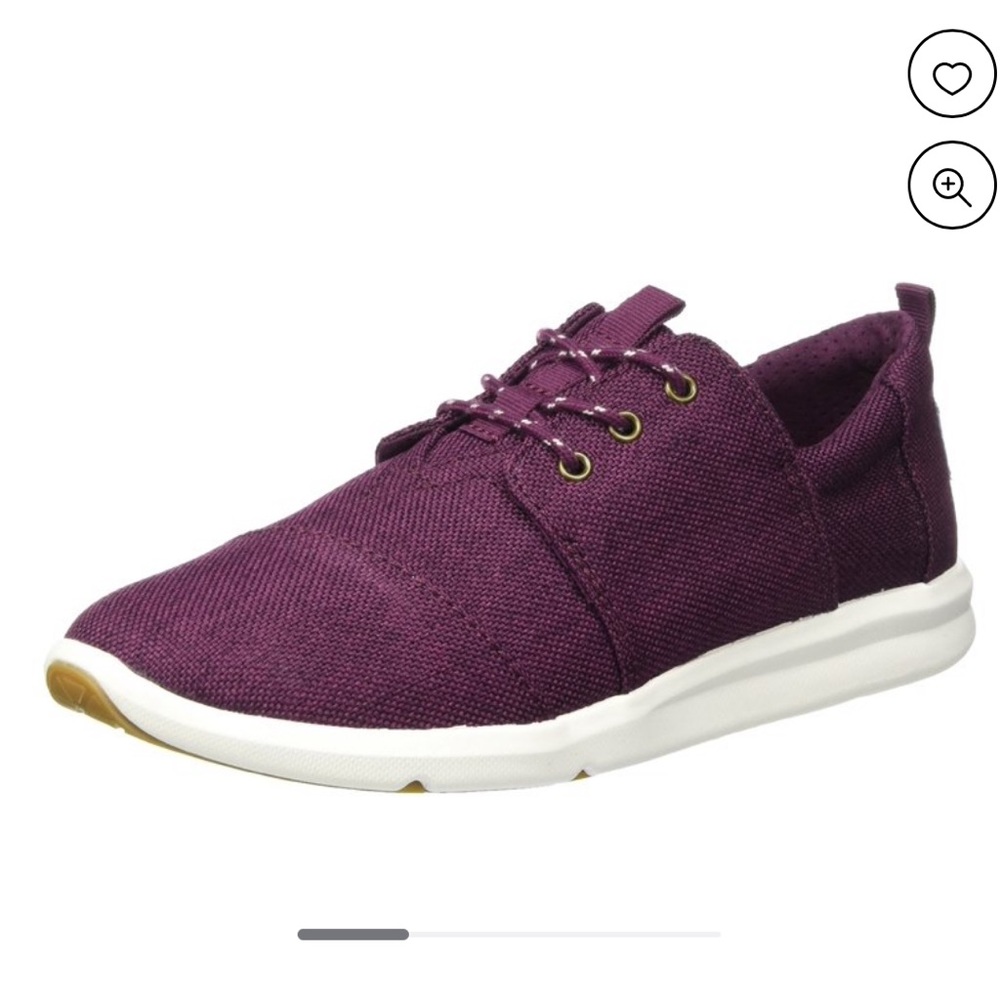 TOMS 10010852 : Womens Black Cherry Del Rey Fashion Sneaker size 10.